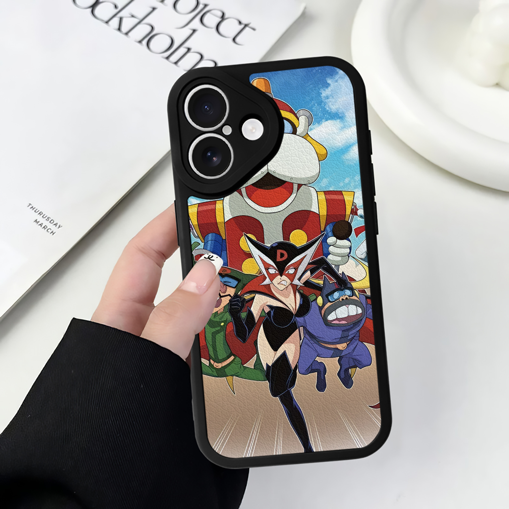 （画像用） アンパンマン Anpanman 【iPhone 16シリーズ対応】シリコンスマホケース（レザー調） 材質：シリコン